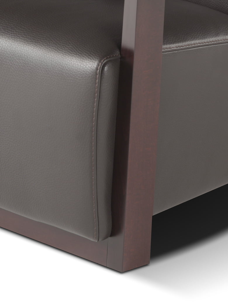 GRAND HOTEL Elegant Grand Hotel armchair, timeless design, highly comfortable, fits any decor, customizable beech wood finishes, simple yet sophisticated lines.