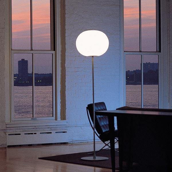 GLO-BALL F Opal glass floor lamp