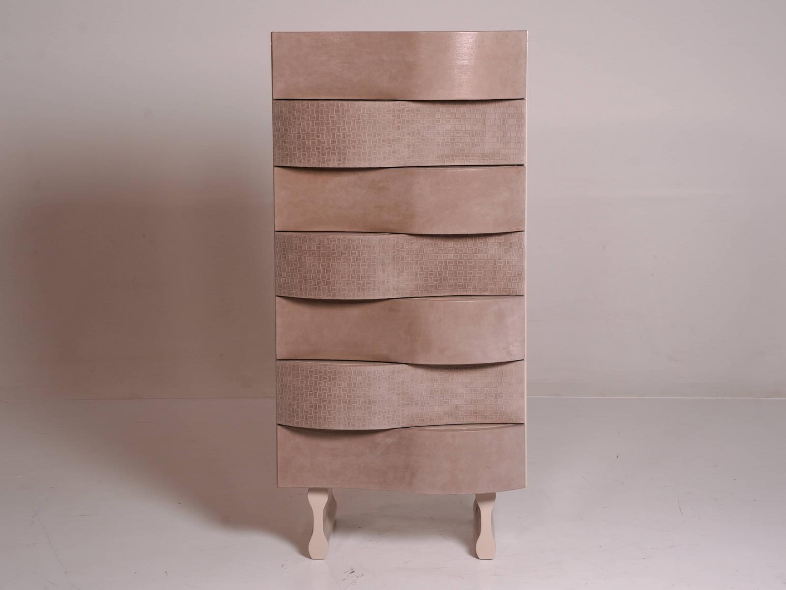 OLA MDF and cowhide chest of drawers
