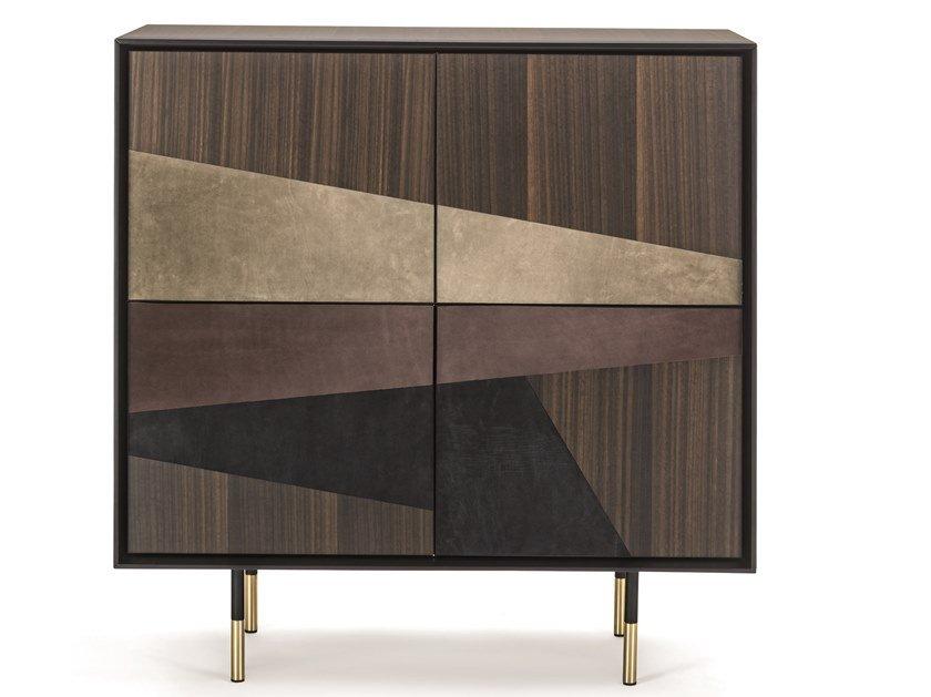 NORMAN Wooden highboard with doors