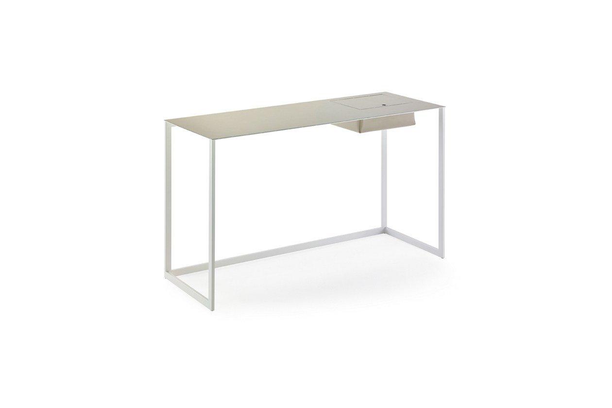 CALAMO 2730 Steel secretary desk with tanned leather top