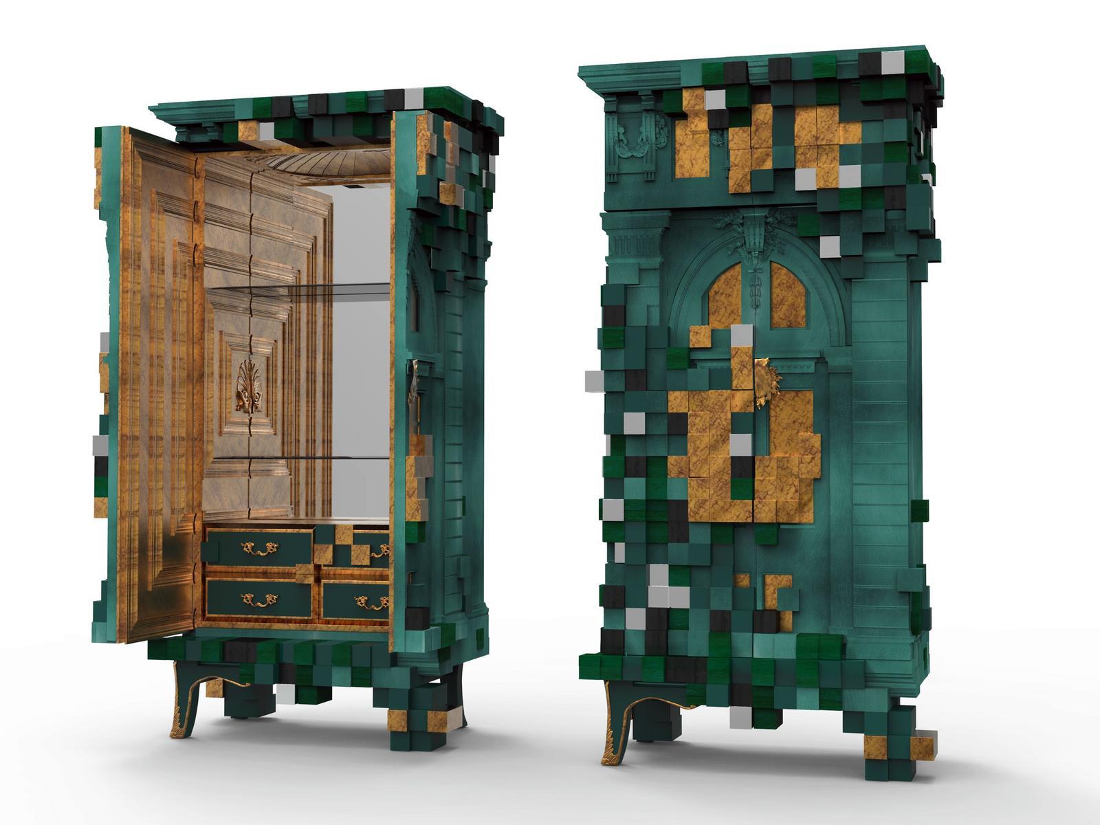 PICCADILLY Poplar highboard with doors