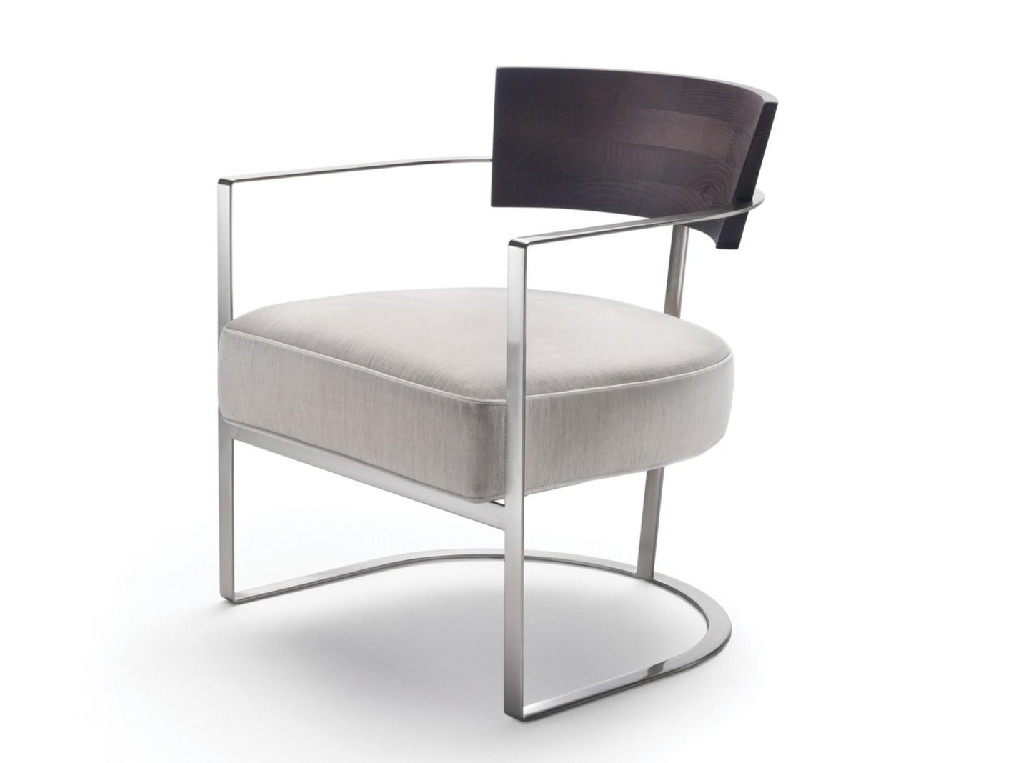 MORGAN Fabric easy chair with armrests