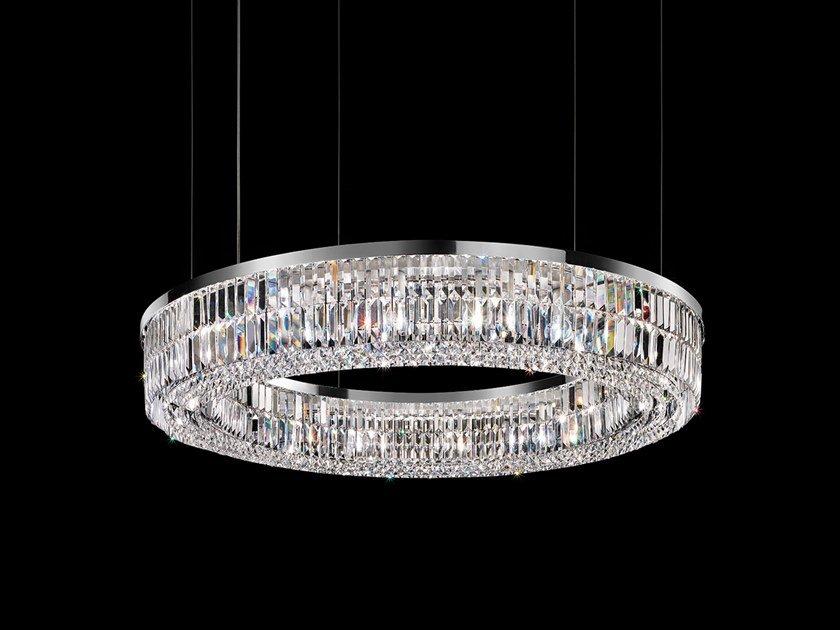 IMPERO &AMP; DECO VE 760 S RD Incandescent metal pendant lamp with crystals