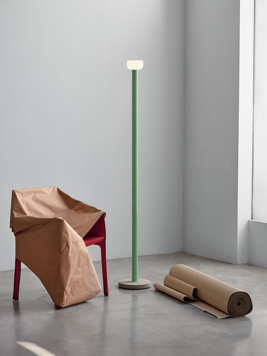 BELLHOP FLOOR LED glass and aluminium floor lamp