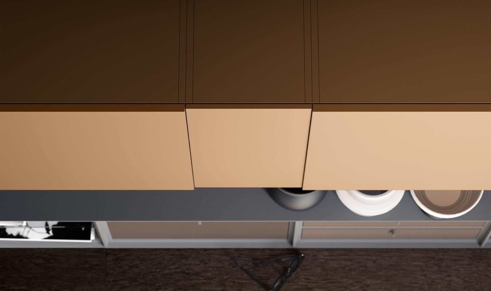 DAY COLLECTION Modular lacquered storage wall