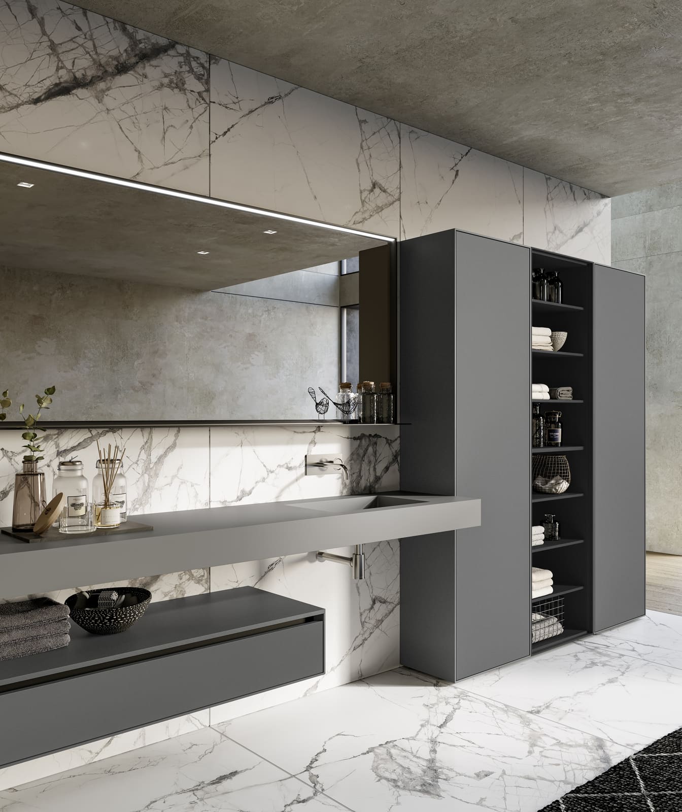 TRACCIA Glass bathroom