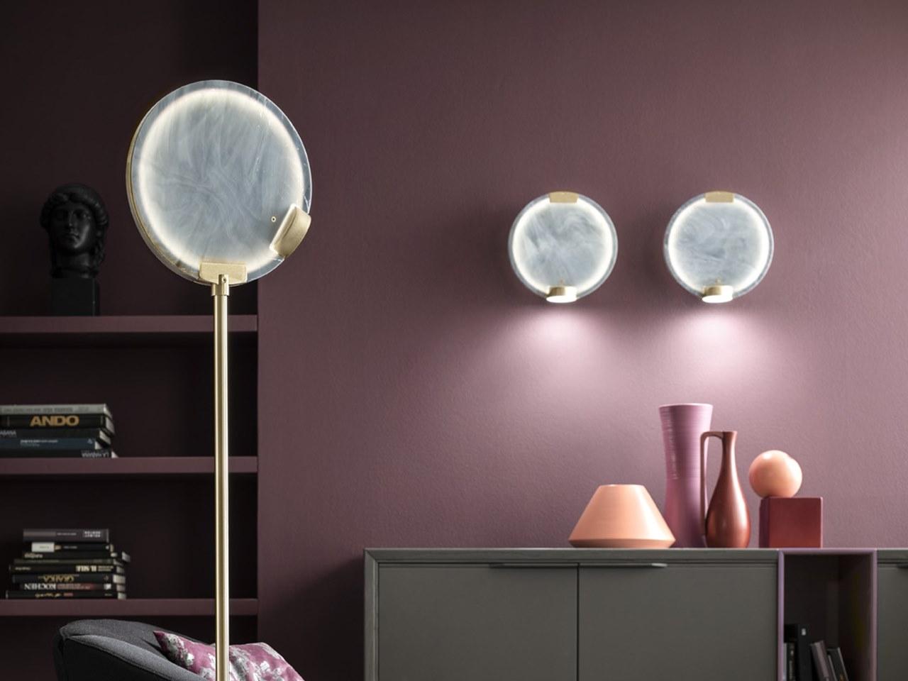 HORO STL LED glass floor lamp with dimmer