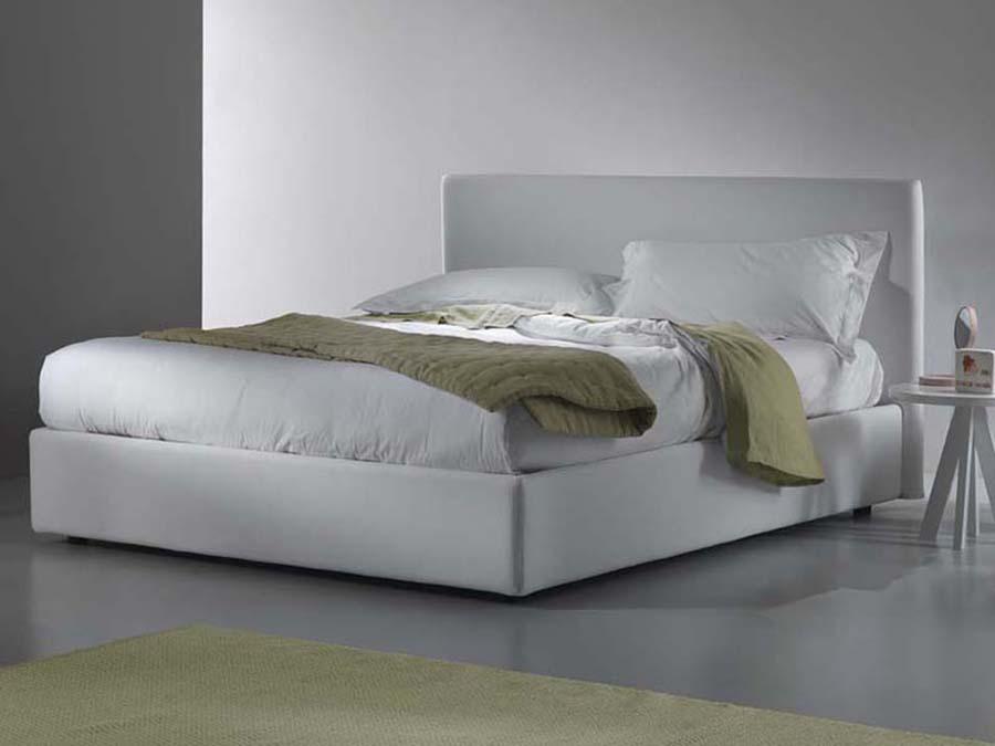 REBOOT Fabric bed with upholstered headboard
