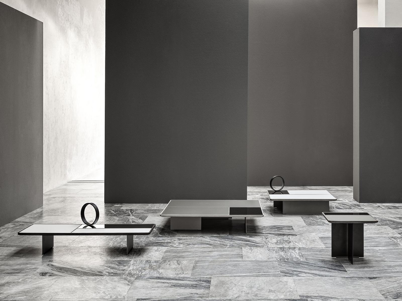 MIES Square wood and glass coffee table
