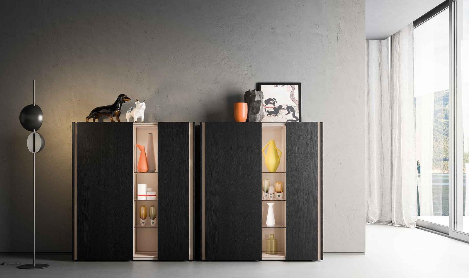 DA-DO GIORNO Modular veneer sideboard with doors