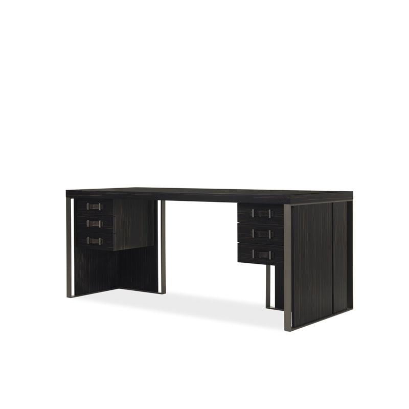 KOBE Rectangular wood writing desk with drawers