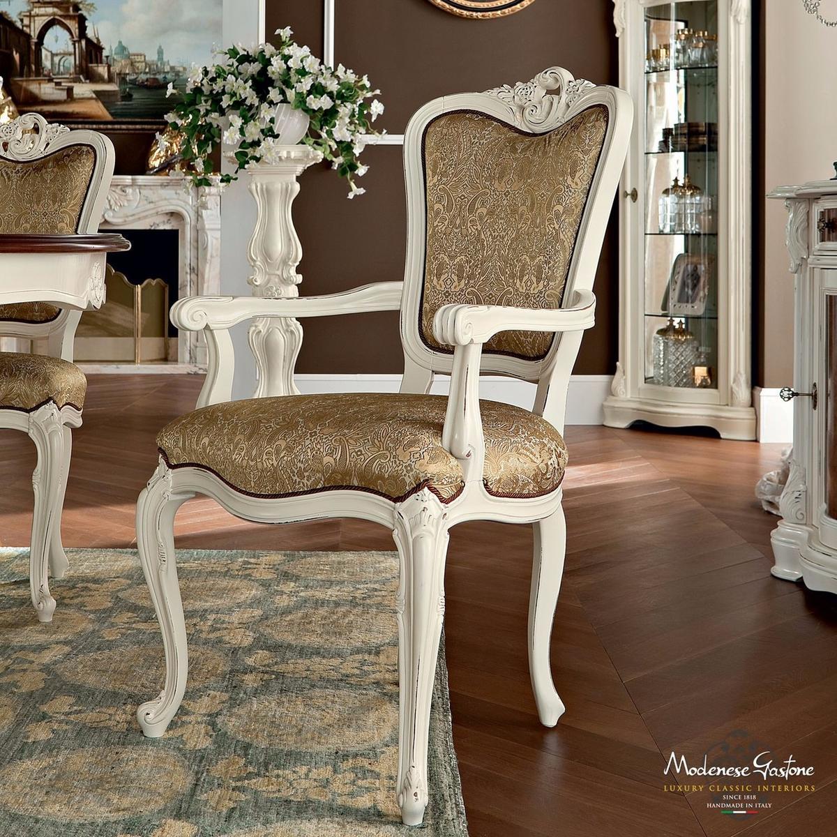 13507 Upholstered fabric chair with armrests