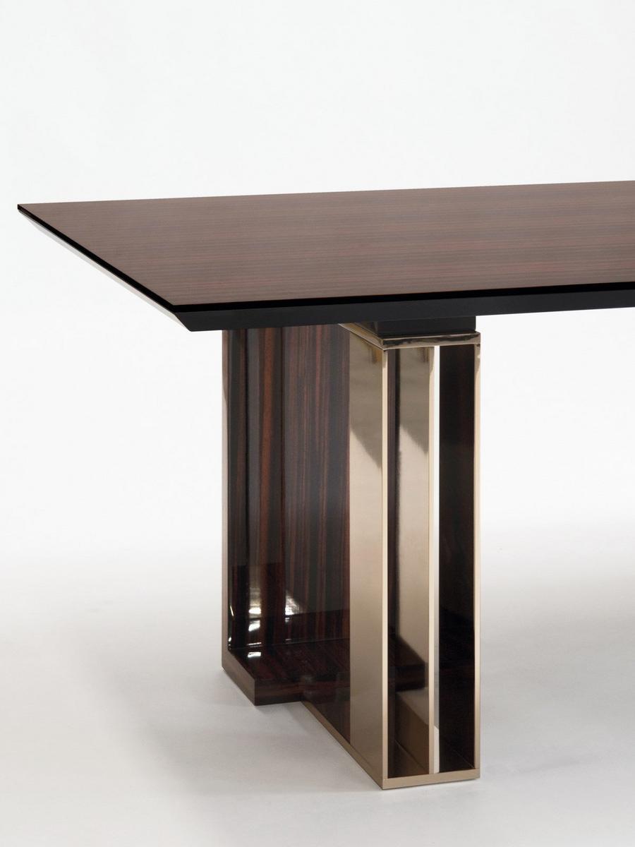 TYCOON L Rectangular wooden writing desk with drawers