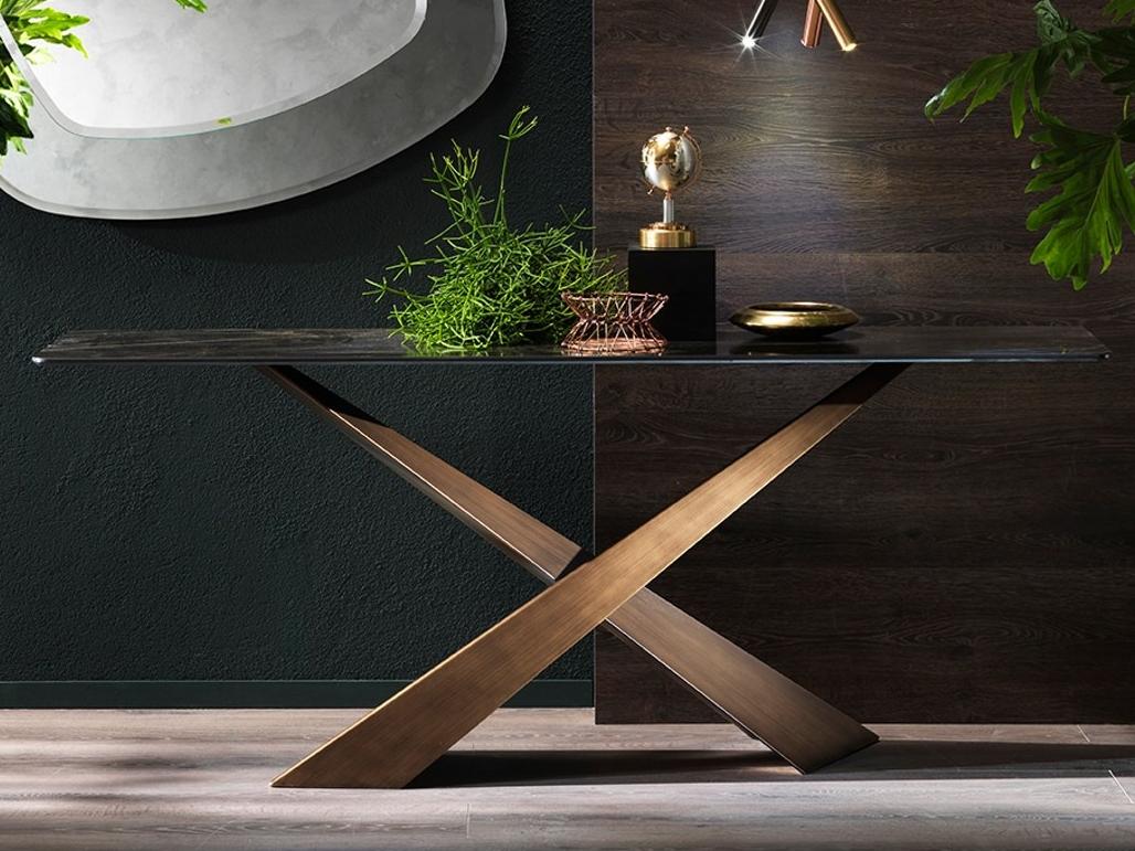 LIVING Rectangular ceramic console table