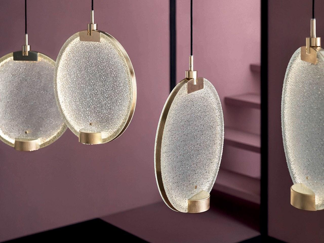 HORO S5 LED glass pendant lamp with dimmer