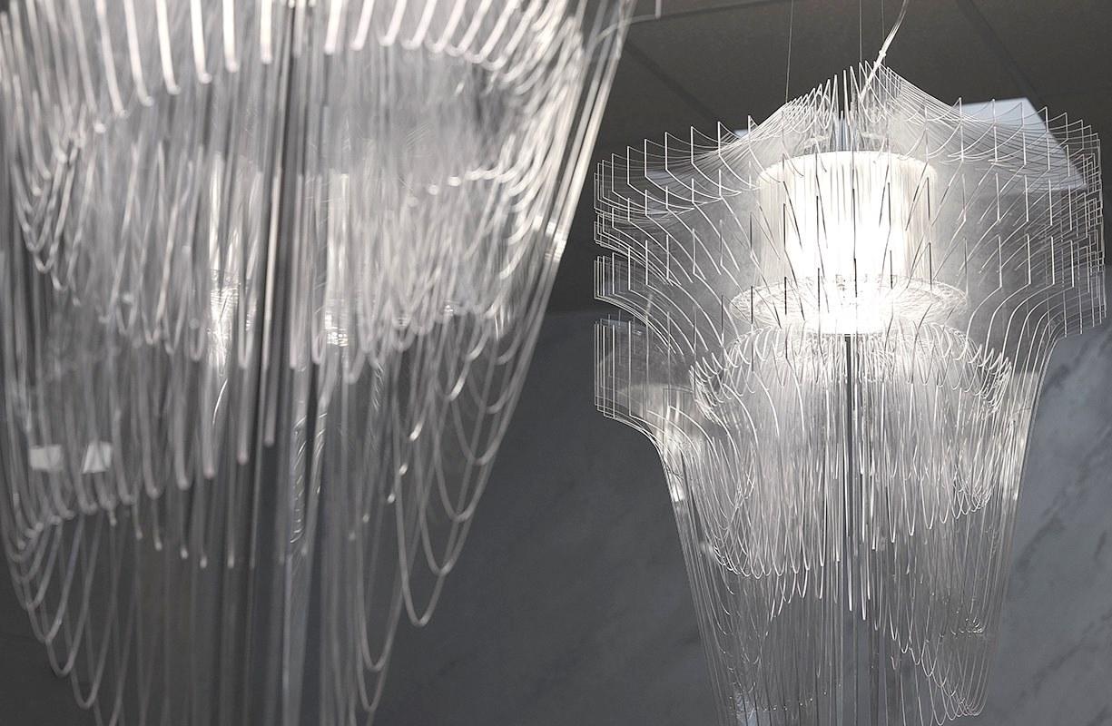 ARIA TRANSPARENT Cristalflex® / Lentiflex® LED pendant lamp