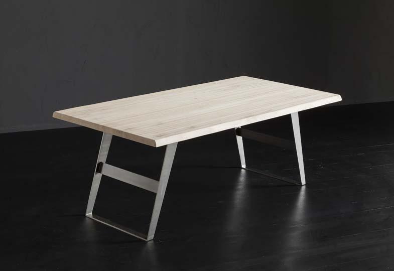TORONTO + IRON Rectangular oak dining table