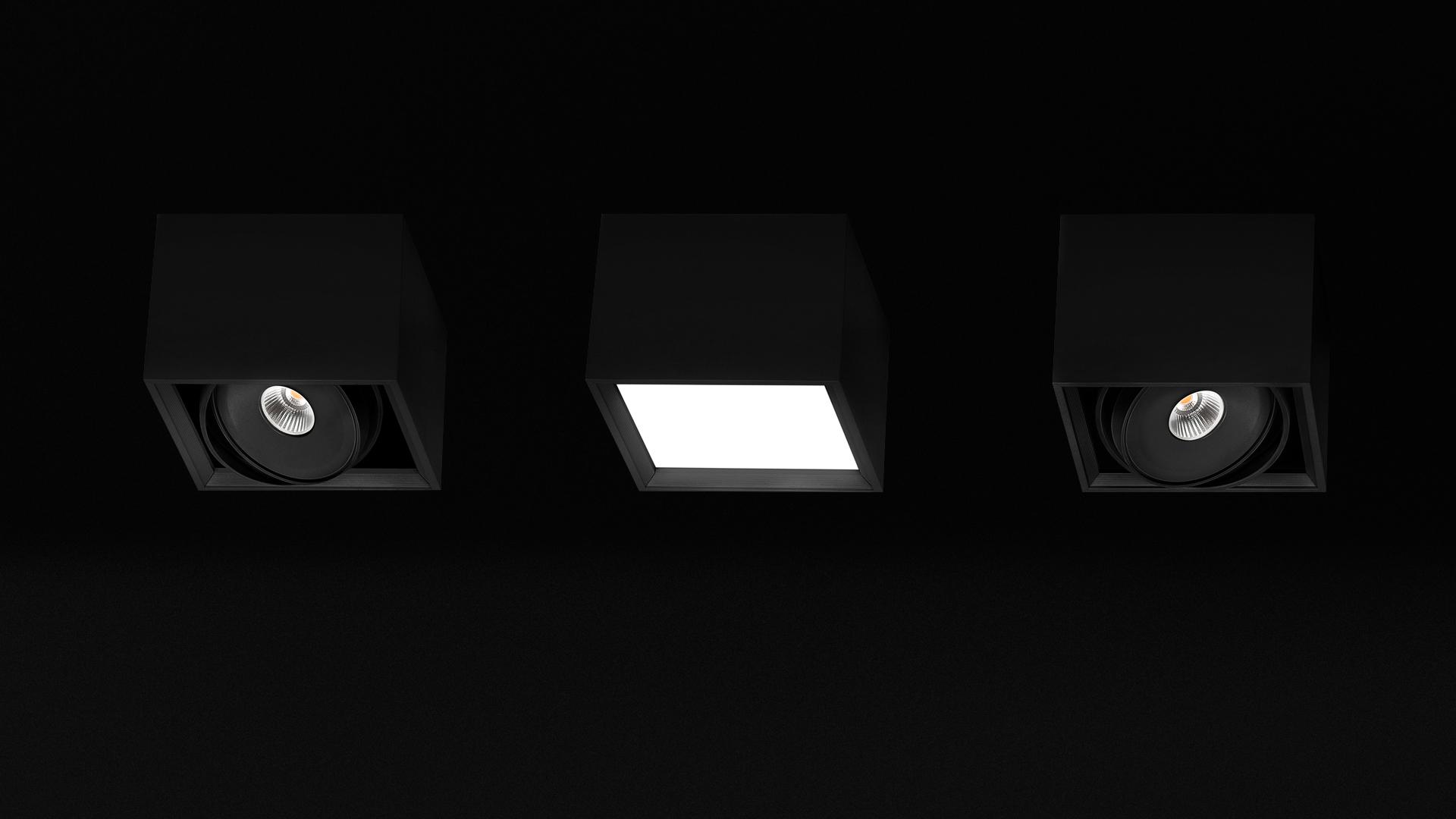 BLOCK LED aluminium ceiling lamp