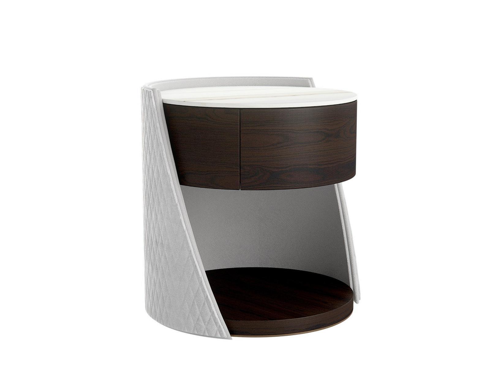 MAJESTIC Round wooden bedside table