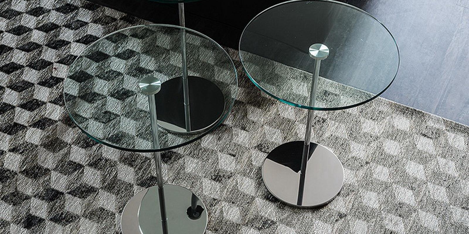 GLISS Round glass coffee table