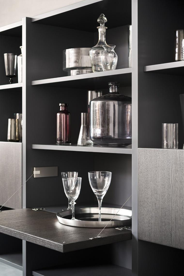 RECTA Modular veneer sideboard with doors