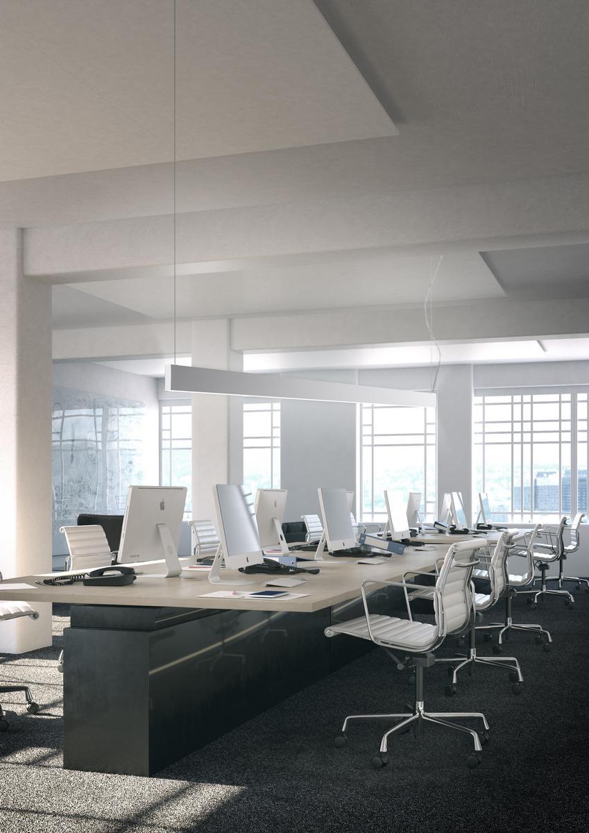 GIANO LED direct-indirect light extruded aluminium pendant lamp