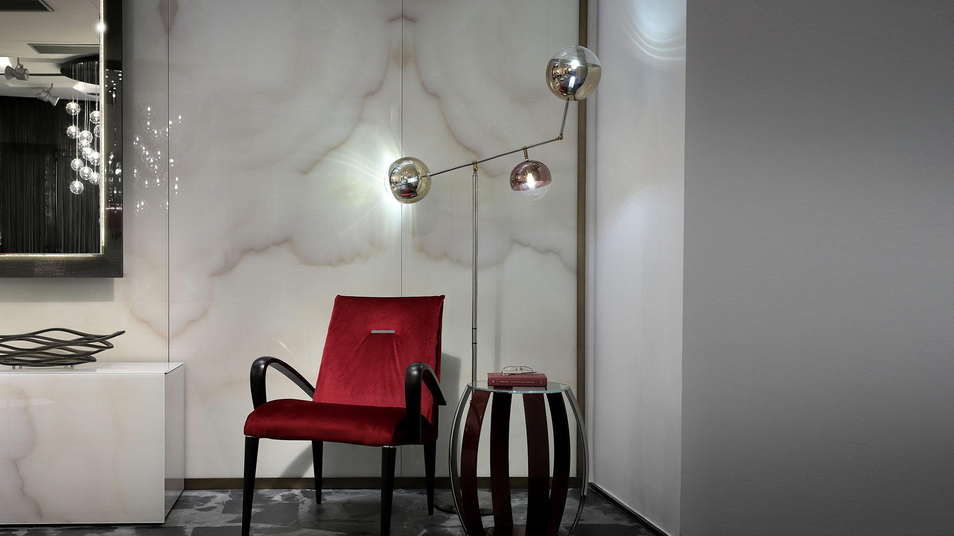 BULLES XL LED adjustable Borosilicate glass floor lamp