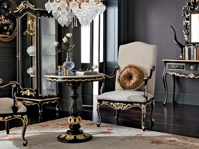 12614 Round solid wood living room table