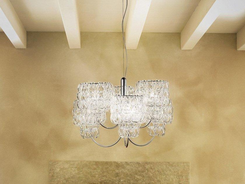 MINIGIOGALI SP CHA Direct light blown glass pendant lamp
