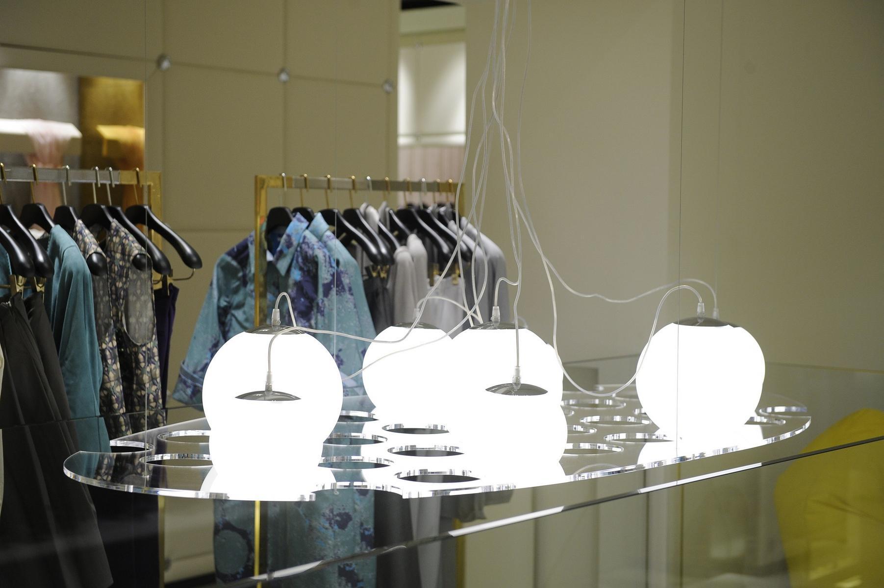 PLATEAU - 476/486 Blown glass pendant lamp