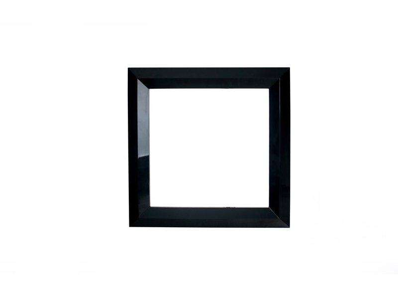 BRONX Square framed mahogany mirror