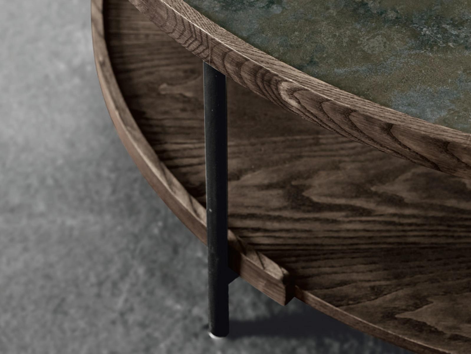 KOSTER Round wooden coffee table
