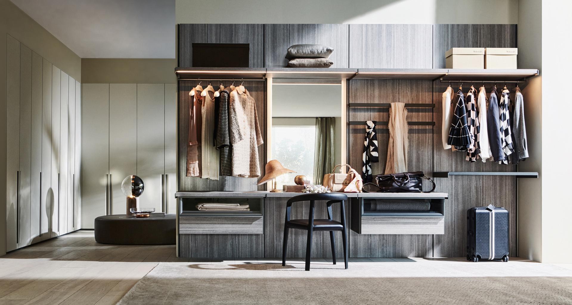 MASTER DRESSING Sectional wooden walk-in wardrobe