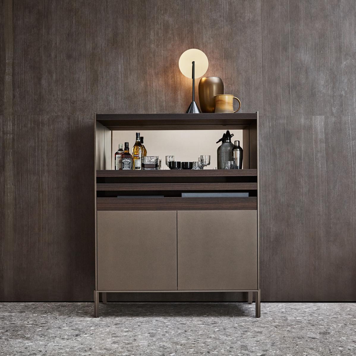 QUINTEN Wooden highboard with drawers