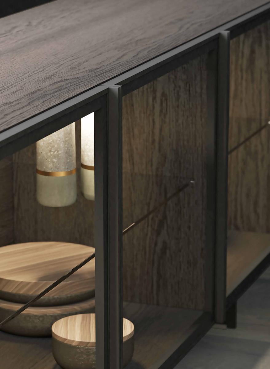 THELMA Display cabinet with integrated lighting