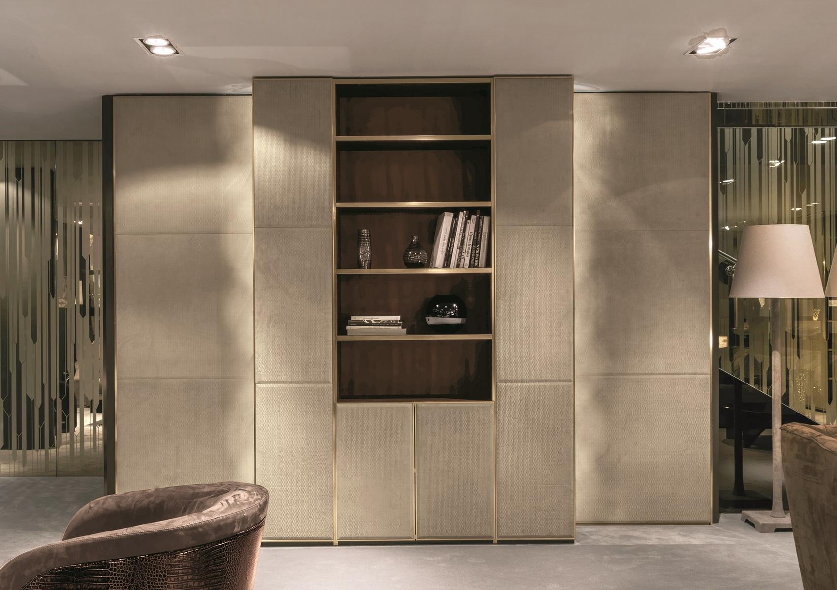 IANUS MIDDLE Modular leather storage wall