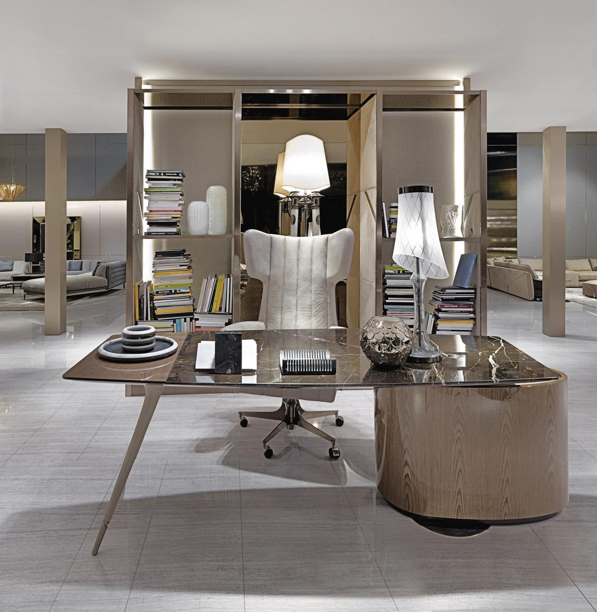 WILSHIRE Marble writing desk with drawers