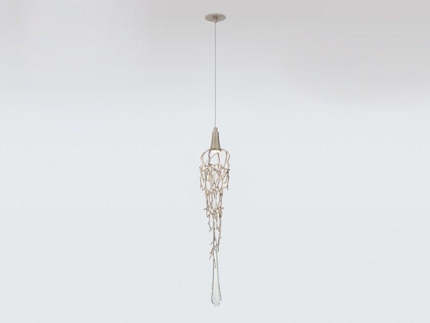 LIQUID PL375/1 LED handmade bronze pendant lamp