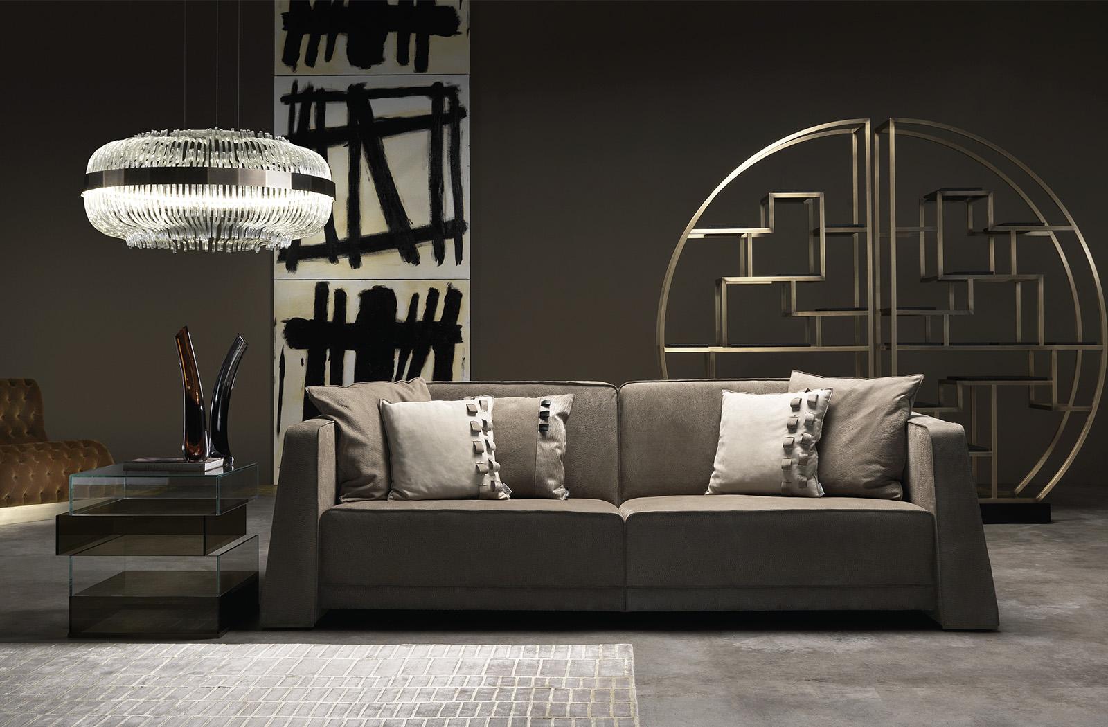 KILT 3 seater leather sofa