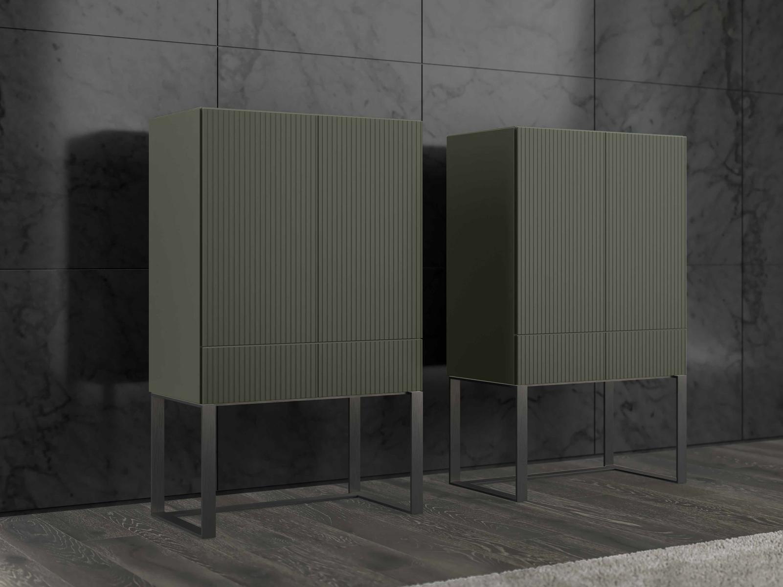 AQUA Bar cabinet with integrated lighting