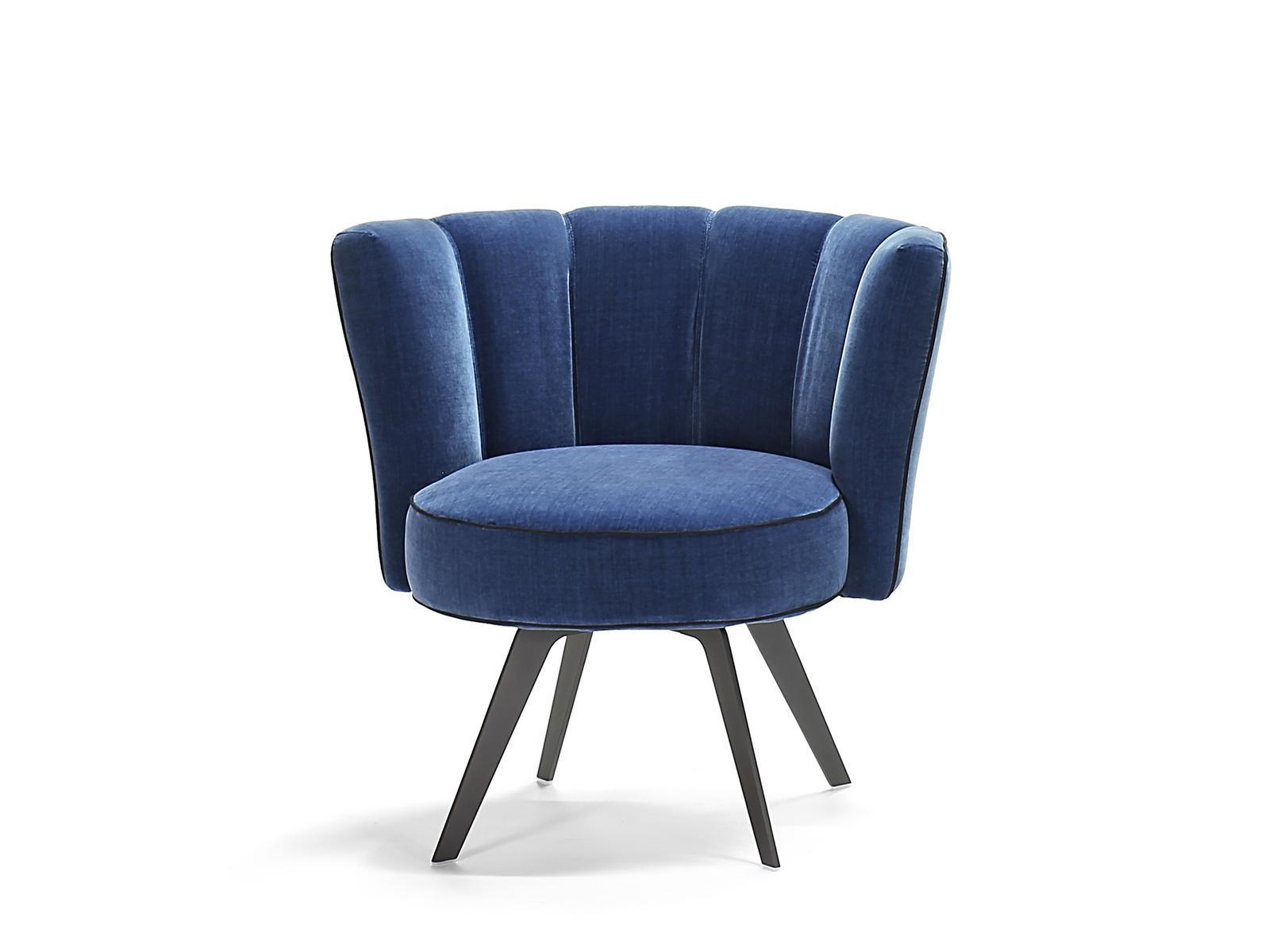 DIVA Upholstered velvet easy chair