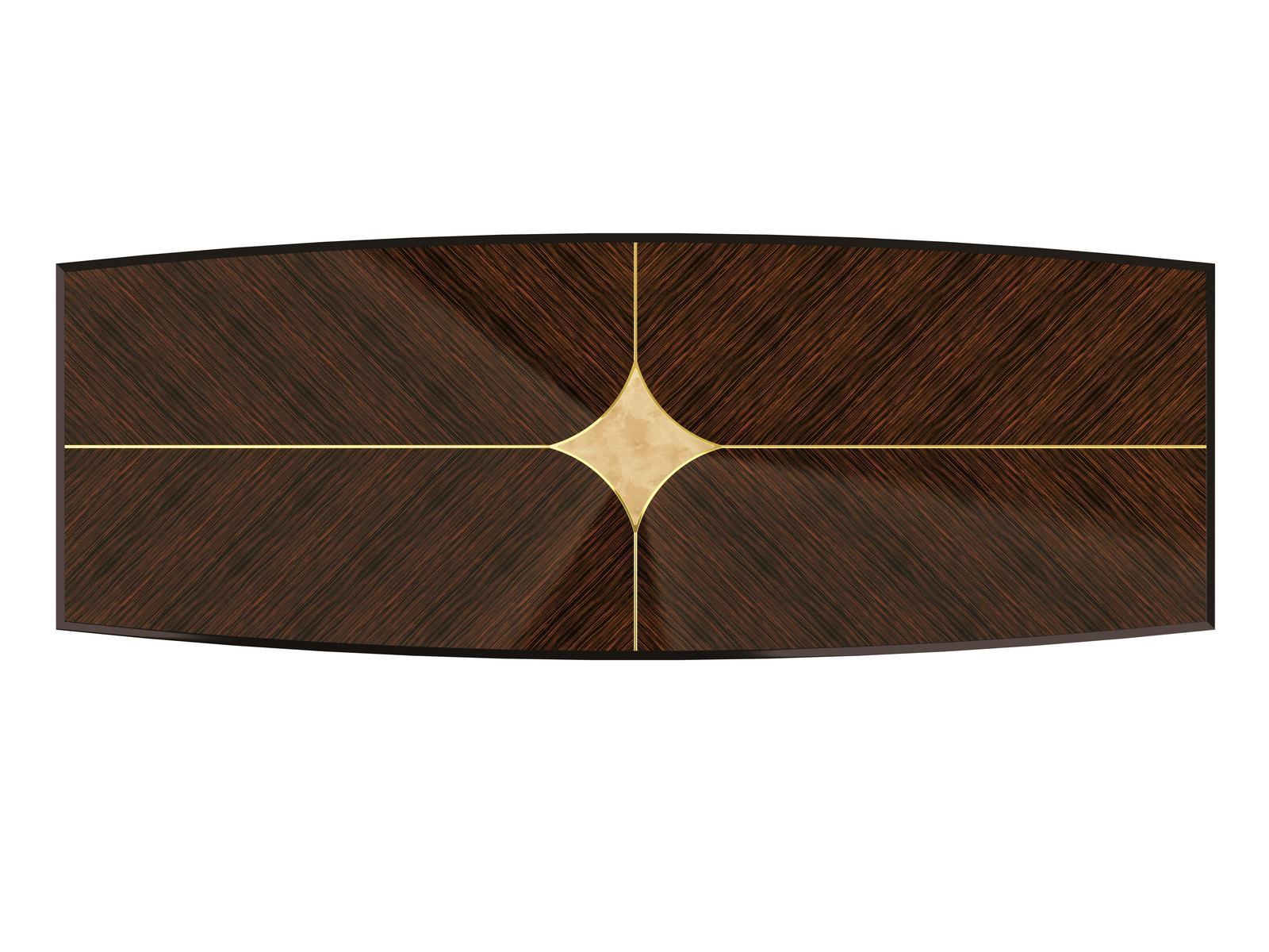 BOSTON WIDE Rectangular ebony living room table
