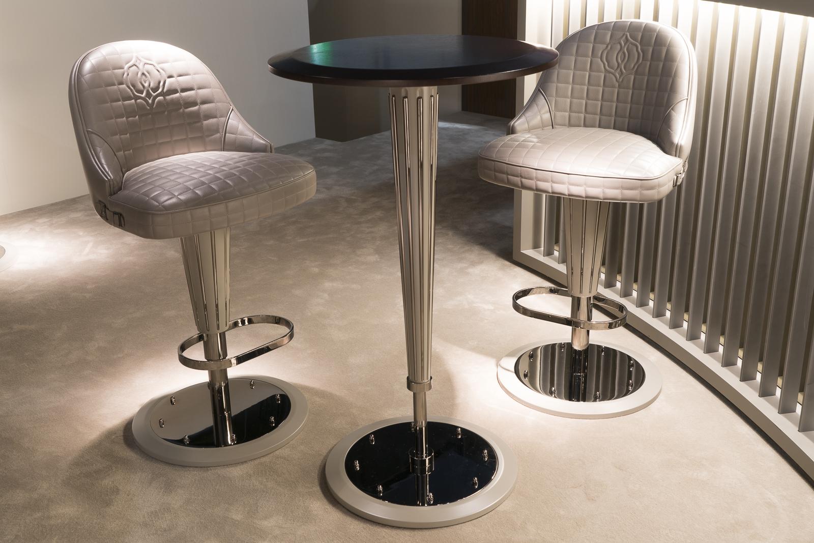 OPHELIA Round ebony high table