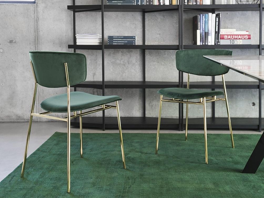 FIFTIES Upholstered velvet chair