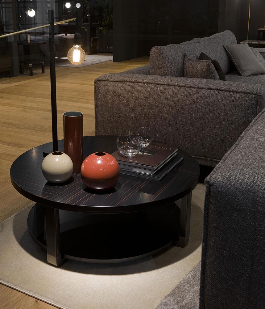 JACQUES Round solid wood coffee table