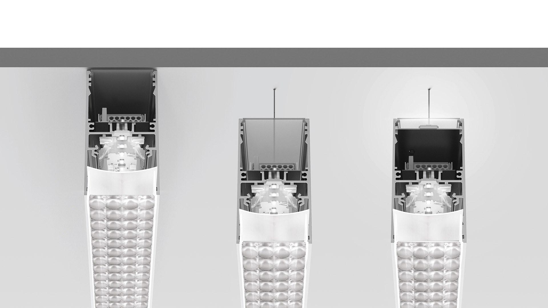 A.39 SUSPENSION/CEILING CONTROLLED Linear lighting profile
