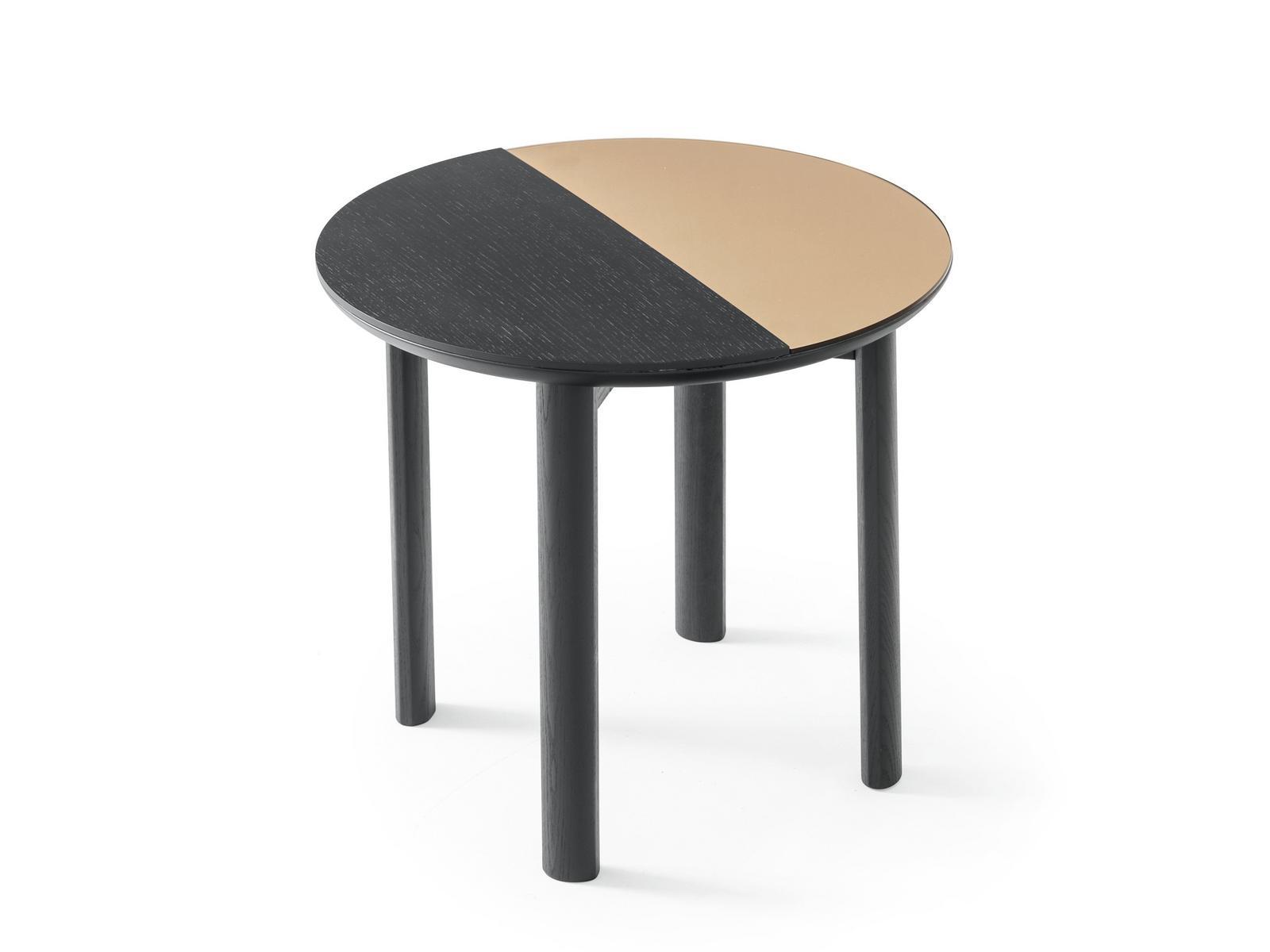 BAM Round wood veneer coffee table