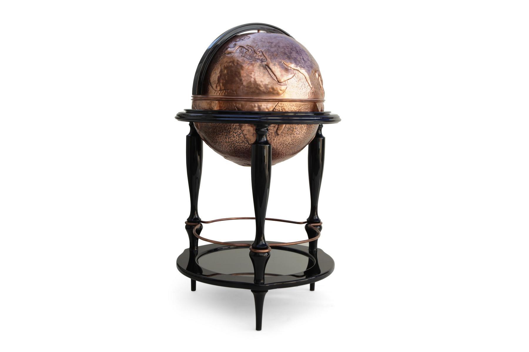 EQUATOR GLOBE Copper bar cabinet