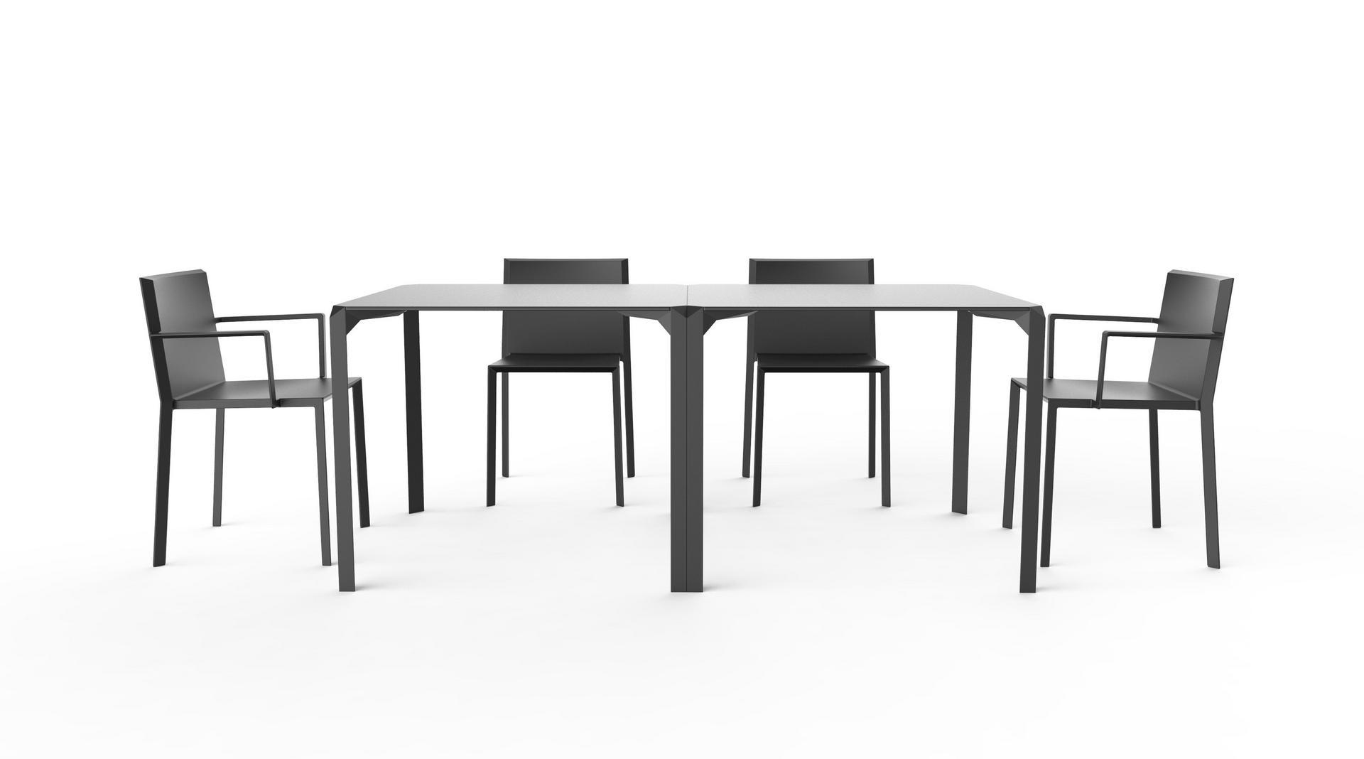 QUARTZ Polyamide garden chair with armrests